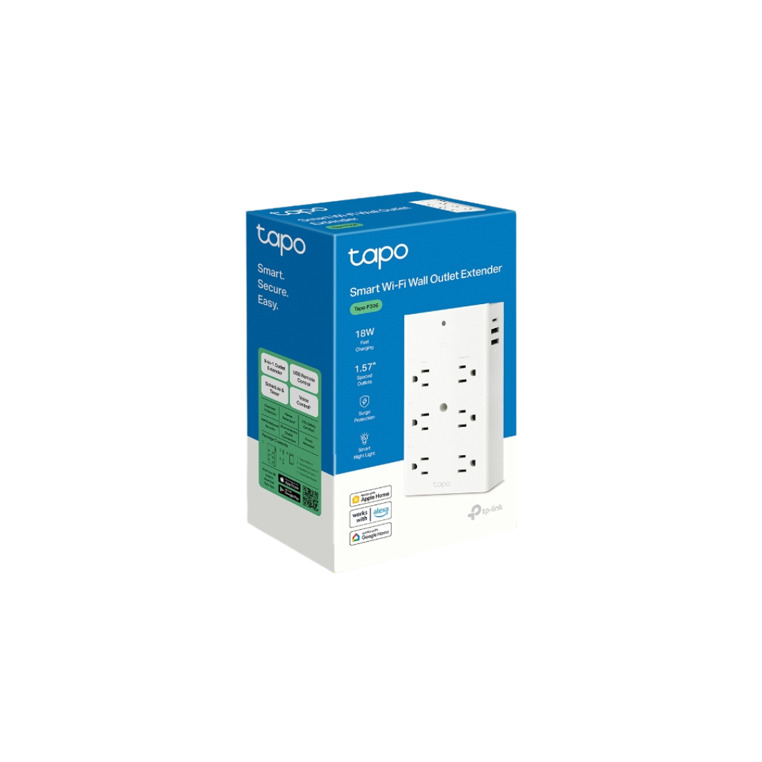 TP-Link Tapo P306 Smart Wifi Wall Outlet Extender 18W